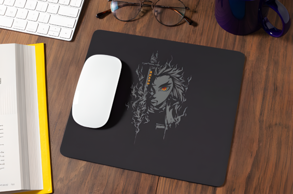 Demon Slayer Mousepad (Kyōjurō Rengoku) 3MM Thick Rubber Mouse PAD for Office & Ideal for Gamers